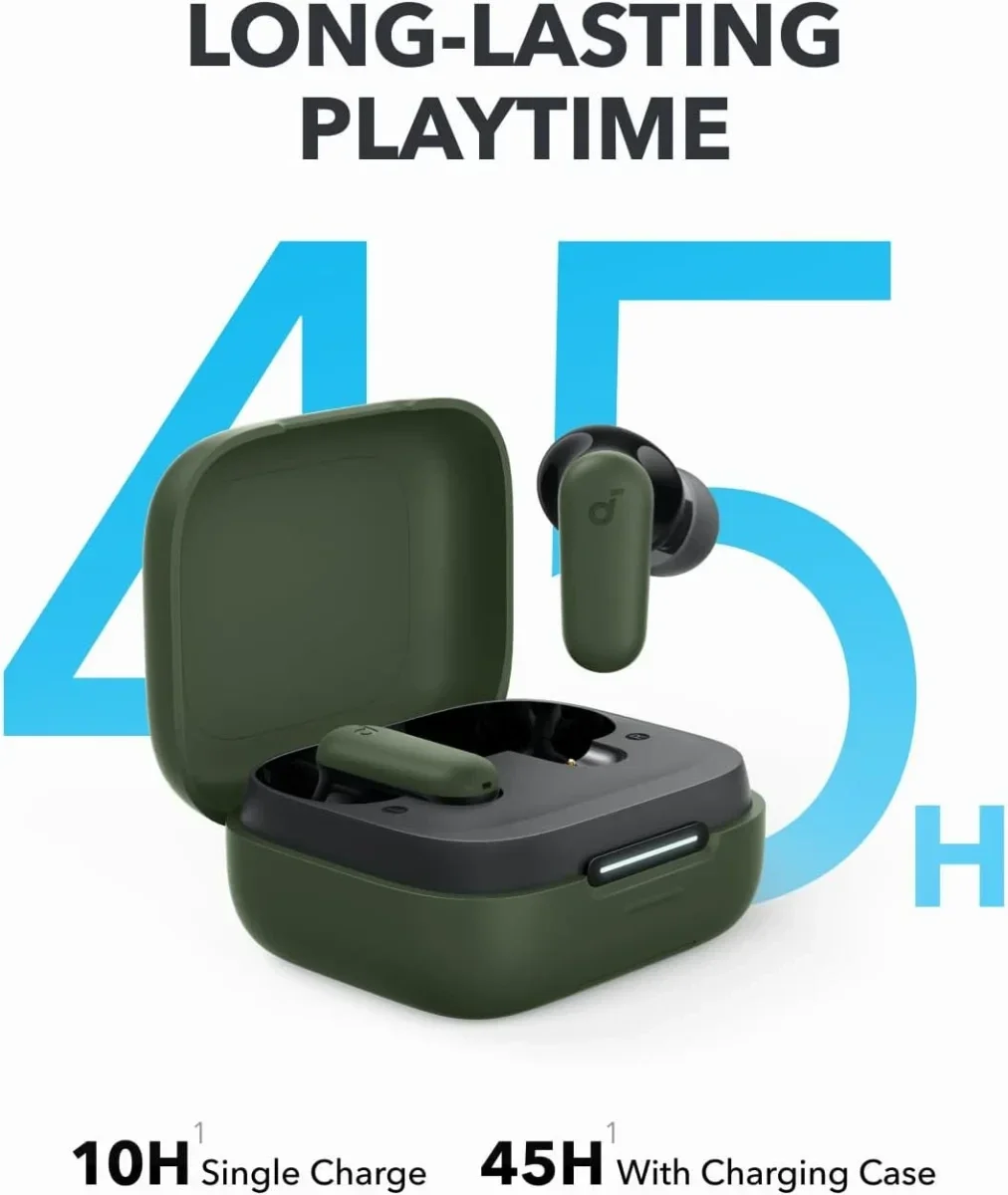 Anker Soundcore P30i Draadloze Oordopjes ANC Bluetooth 5.4 Oortjes Groen afbeelding 6