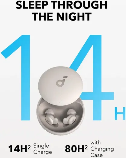 Anker SoundCore Sleep A20 Draadloze Oordopjes met Slaapmonitoring Beige afbeelding 7