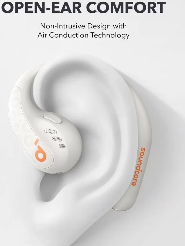 Anker SoundCore AeroFit Pro Open-Ear Oordopjes met Nekband Wit afbeelding 4