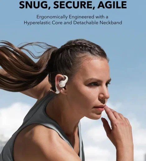 Anker SoundCore AeroFit Pro Open-Ear Oordopjes met Nekband Wit afbeelding 5