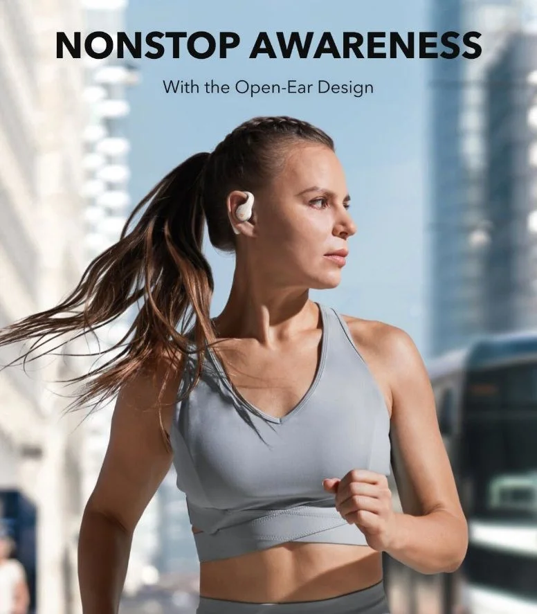 Anker SoundCore AeroFit Pro Open-Ear Oordopjes met Nekband Wit afbeelding 7
