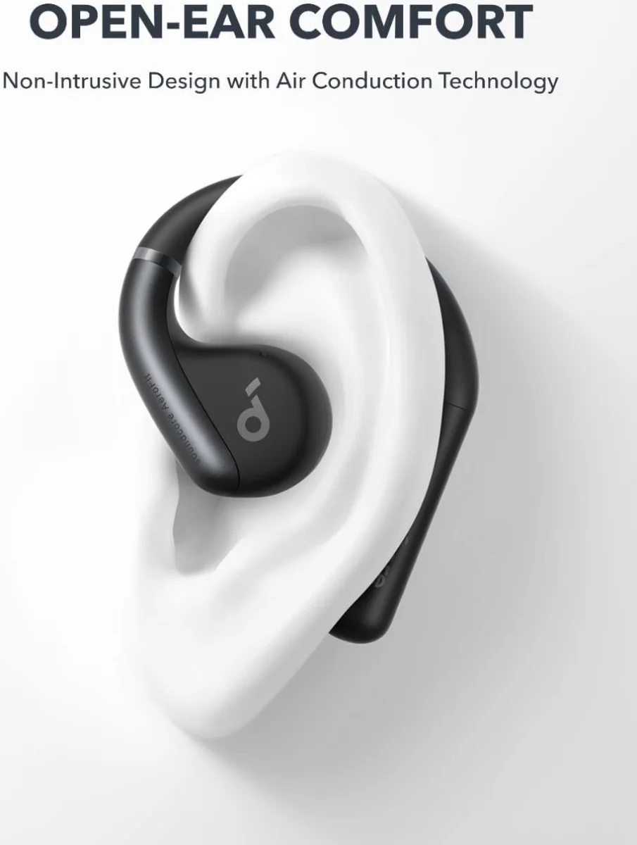 Anker SoundCore AeroFit Open-Ear Draadloze Bluetooth 5.3 Oordopjes Zwart afbeelding 2