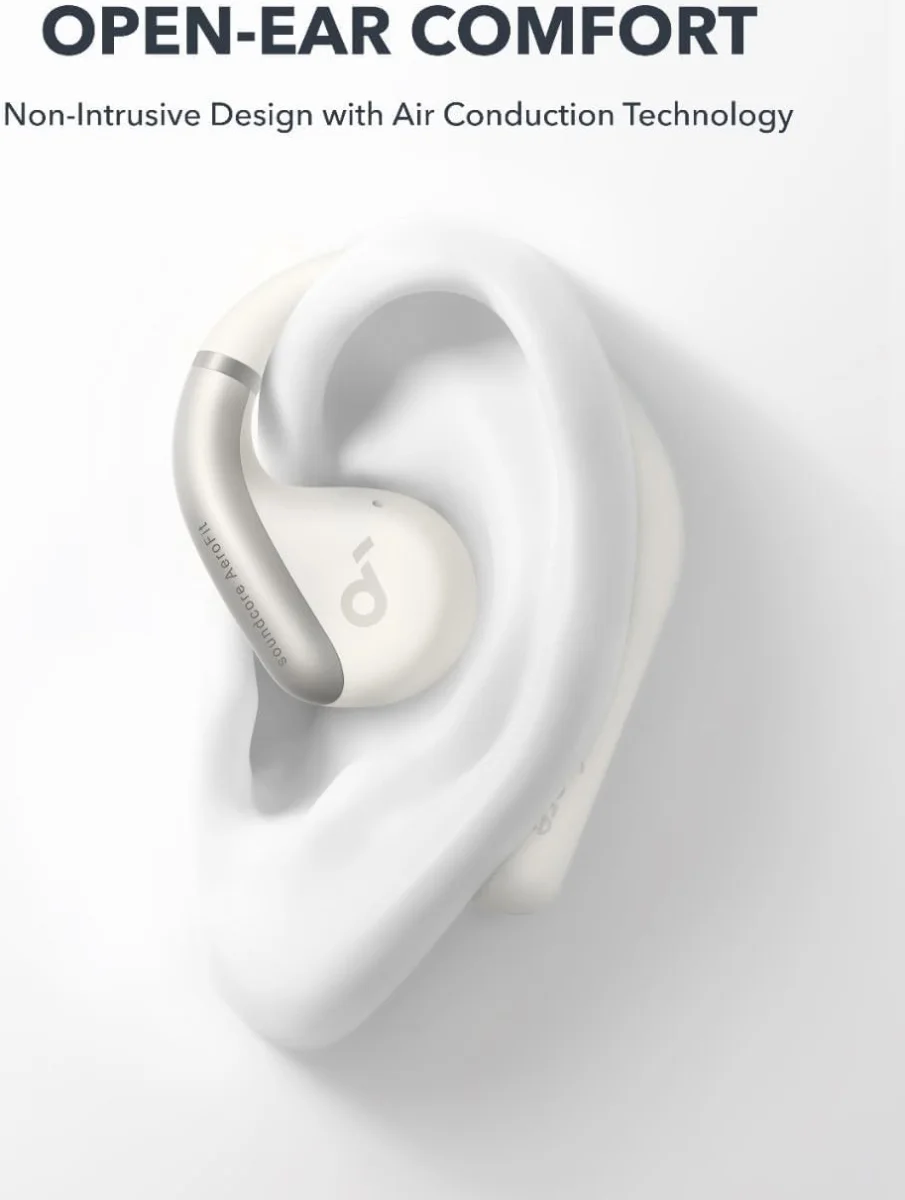 Anker SoundCore AeroFit Open-Ear Draadloze Bluetooth 5.3 Oordopjes Wit afbeelding 2