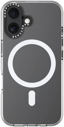 HappyCase Joy Apple iPhone 16 Hoesje MagSafe Back Cover Crystal Clear afbeelding 14