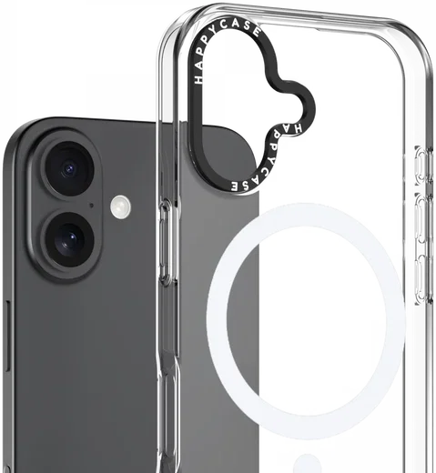 HappyCase Joy Apple iPhone 16 Hoesje MagSafe Back Cover Crystal Clear afbeelding 2