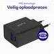 Buddi 30W GaN Mini USB-C Oplader met USB-C naar USB-C Kabel 2 Meter x afbeelding 2