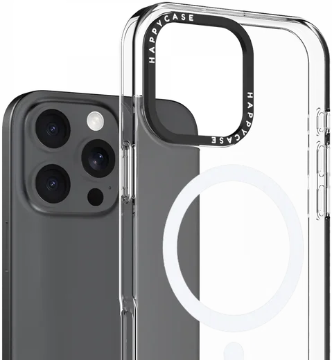 HappyCase Joy Apple iPhone 16 Pro Hoesje MagSafe Back Cover Crystal Clear afbeelding 4