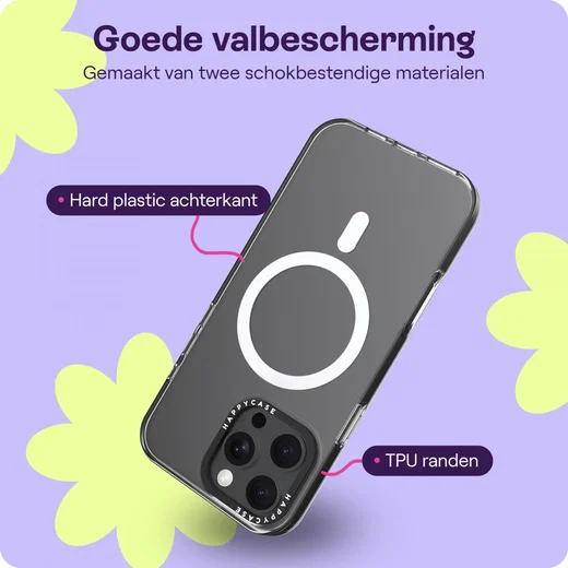 HappyCase Joy Apple iPhone 16 Pro Max Hoesje MagSafe Back Cover Crystal Clear afbeelding 5