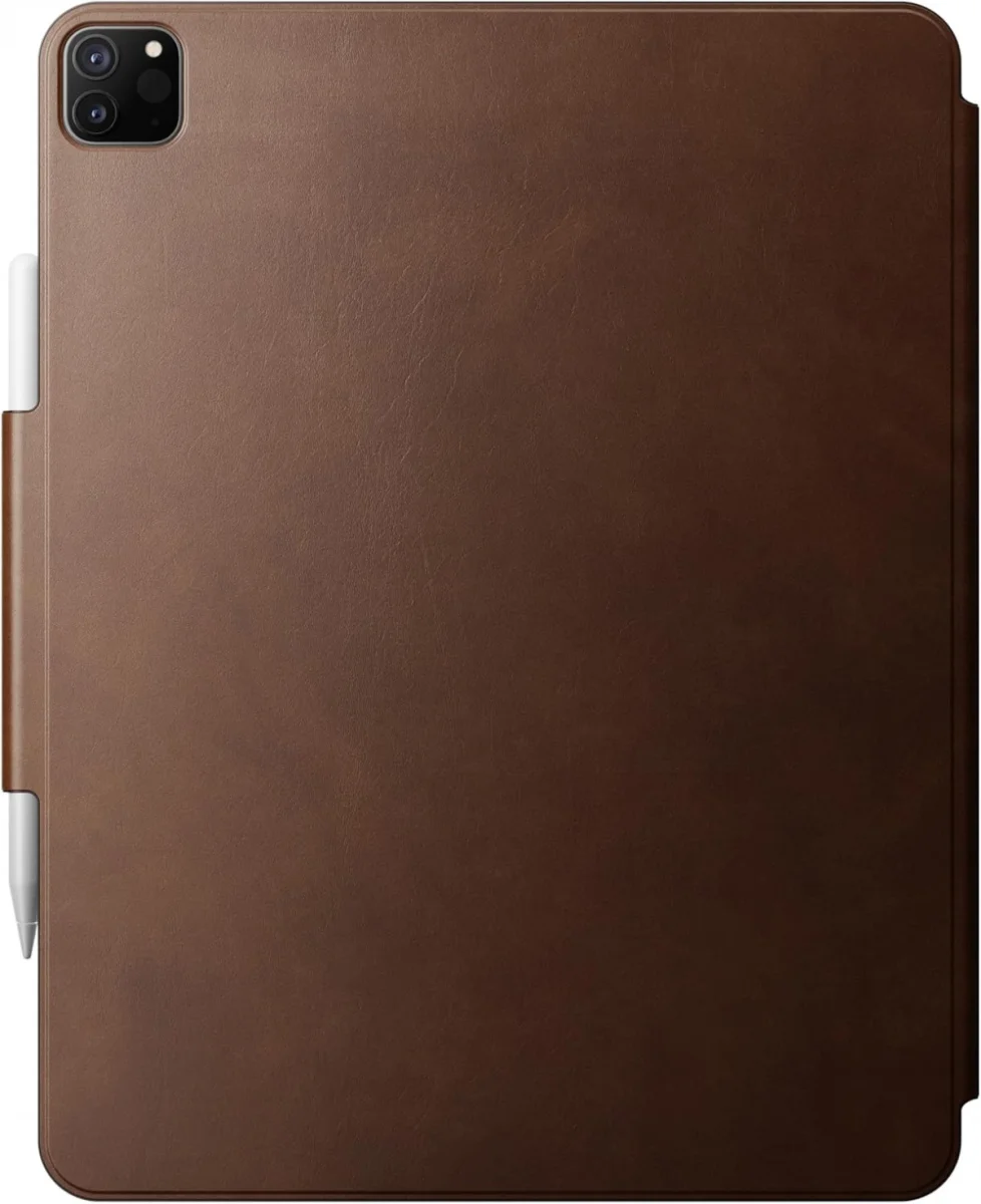 Nomad Leather Folio Plus iPad Air 13 (24/25)/Pro 12.9 (22/21/20/18) Hoes Bruin afbeelding 2