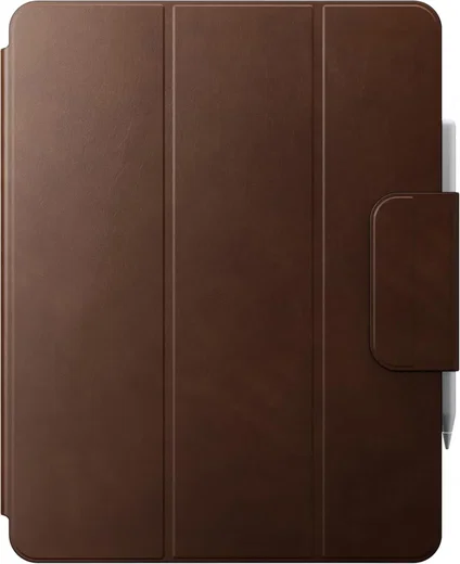 Nomad Leather Folio Plus iPad Air 13 (24/25)/Pro 12.9 (22/21/20/18) Hoes Bruin afbeelding 4