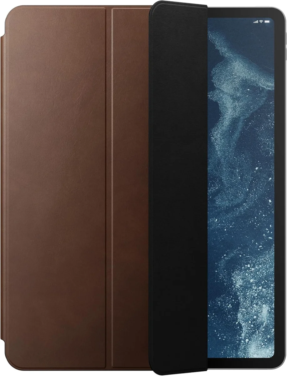 Nomad Leather Folio iPad Air 13 (24/25)/Pro 12.9 (22/21/20/18) Hoes Leer Bruin afbeelding 1