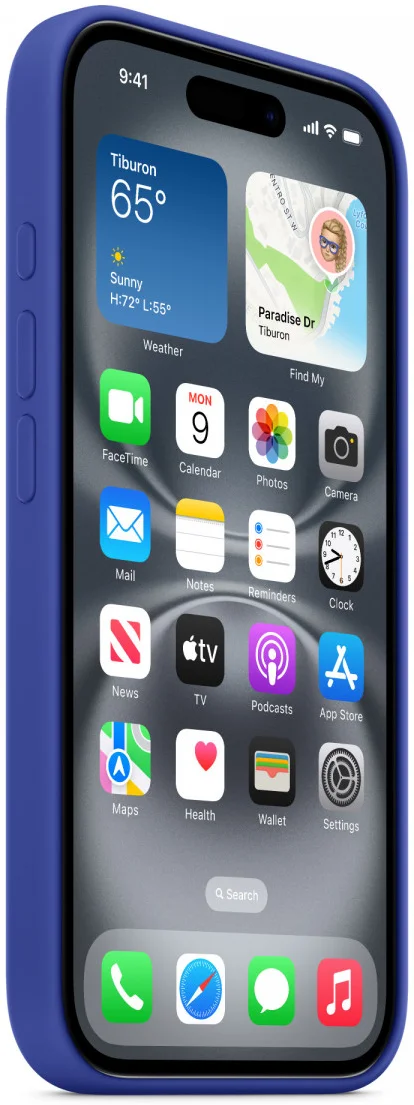 Origineel Apple iPhone 16 Hoesje MagSafe Silicone Case Ultramarijn afbeelding 6