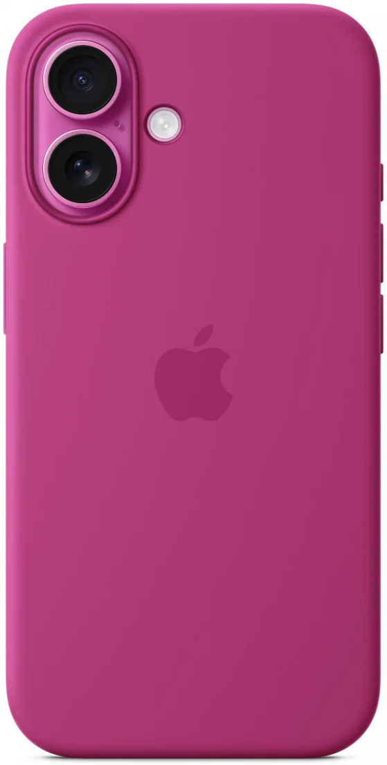 Origineel Apple iPhone 16 Hoesje MagSafe Silicone Case Fuchsia afbeelding 1