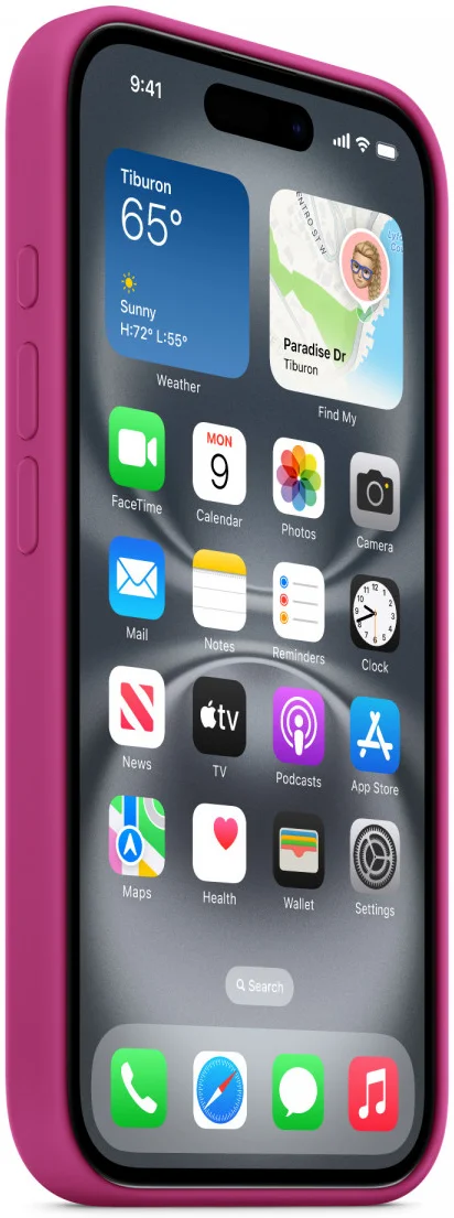 Origineel Apple iPhone 16 Hoesje MagSafe Silicone Case Fuchsia afbeelding 6