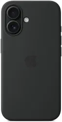 Origineel Apple iPhone 16 Hoesje MagSafe Silicone Case Zwart afbeelding