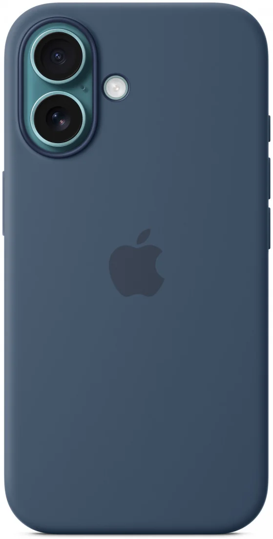Origineel Apple iPhone 16 Hoesje MagSafe Silicone Case Denim afbeelding 2