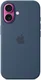 Origineel Apple iPhone 16 Hoesje MagSafe Silicone Case Denim afbeelding 3