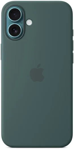 Origineel Apple iPhone 16 Plus Hoesje MagSafe Silicone Case Blauwgroen afbeelding 1