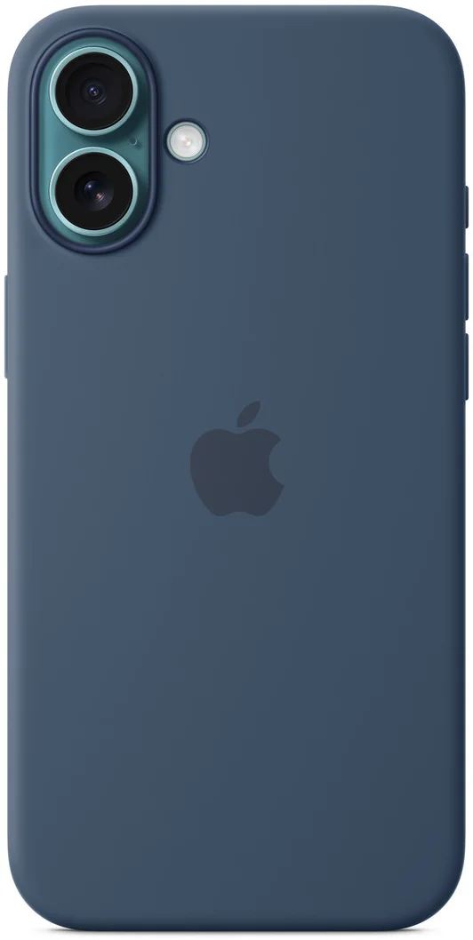 Origineel Apple iPhone 16 Plus Hoesje MagSafe Silicone Case Denim afbeelding 2