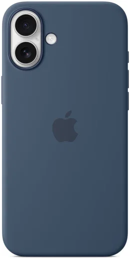 Origineel Apple iPhone 16 Plus Hoesje MagSafe Silicone Case Denim afbeelding 4