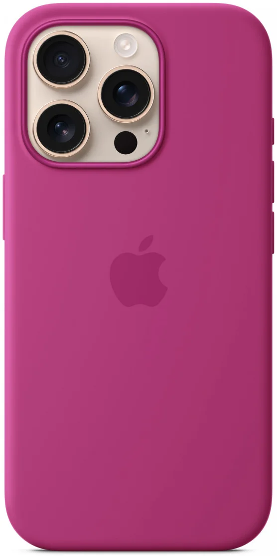 Origineel Apple iPhone 16 Pro Hoesje MagSafe Silicone Case Fuchsia afbeelding 2