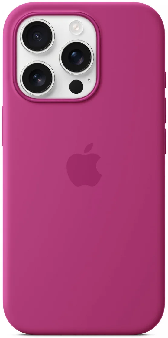 Origineel Apple iPhone 16 Pro Hoesje MagSafe Silicone Case Fuchsia afbeelding 4