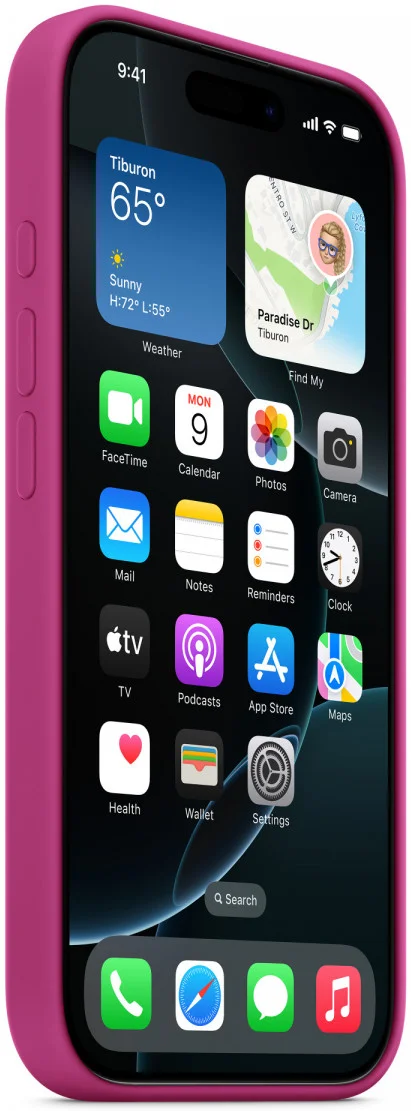Origineel Apple iPhone 16 Pro Hoesje MagSafe Silicone Case Fuchsia afbeelding 5