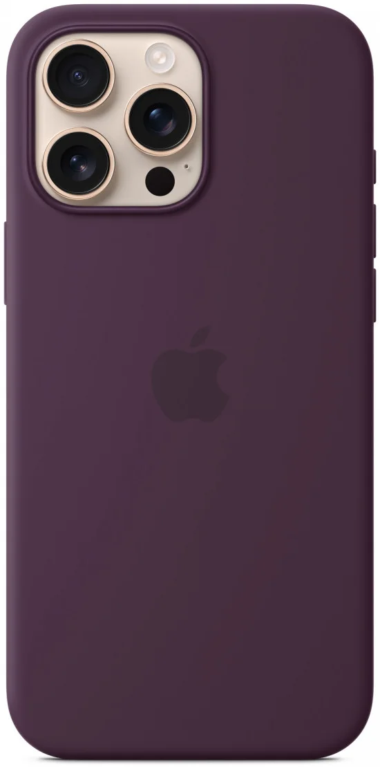 Origineel Apple iPhone 16 Pro Max Hoesje MagSafe Silicone Case Pruimenpaars afbeelding 1