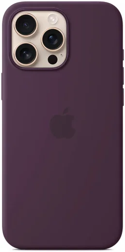 Origineel Apple iPhone 16 Pro Max Hoesje MagSafe Silicone Case Pruimenpaars afbeelding 1