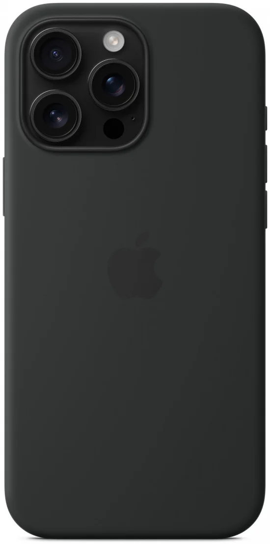 Origineel Apple iPhone 16 Pro Max Hoesje MagSafe Silicone Case Zwart afbeelding 1