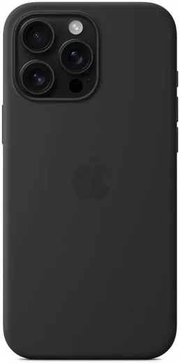 Origineel Apple iPhone 16 Pro Max Hoesje MagSafe Silicone Case Zwart afbeelding 1