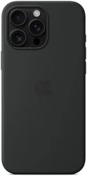 Origineel Apple iPhone 16 Pro Max Hoesje MagSafe Silicone Case Zwart afbeelding