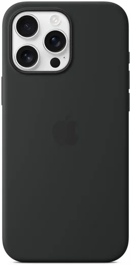Origineel Apple iPhone 16 Pro Max Hoesje MagSafe Silicone Case Zwart afbeelding 2