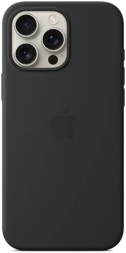 Origineel Apple iPhone 16 Pro Max Hoesje MagSafe Silicone Case Zwart afbeelding 3