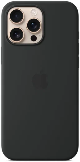 Origineel Apple iPhone 16 Pro Max Hoesje MagSafe Silicone Case Zwart afbeelding 4