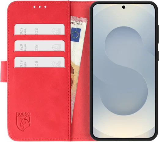 Rosso Element Samsung Galaxy S25 Hoesje Book Case Wallet Rood afbeelding 11