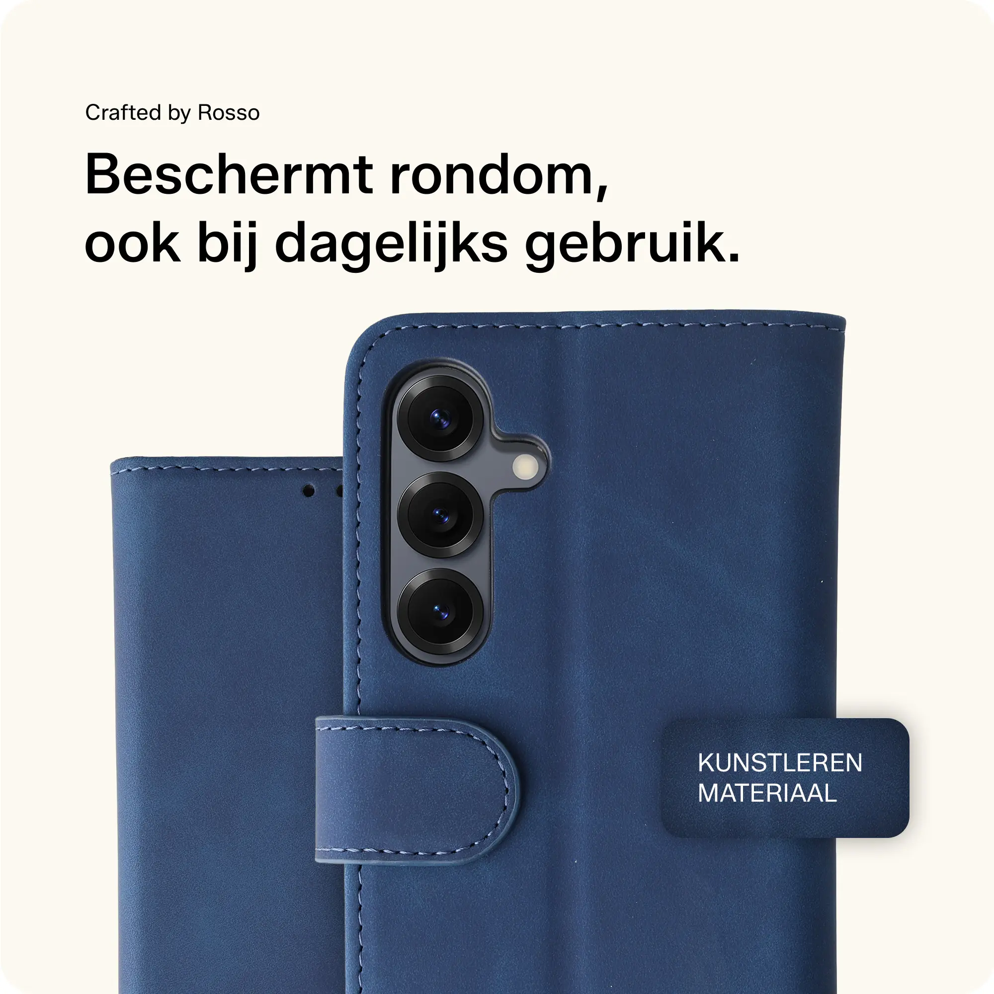 Rosso Element Samsung Galaxy S25 Hoesje Book Case Wallet Blauw afbeelding 3