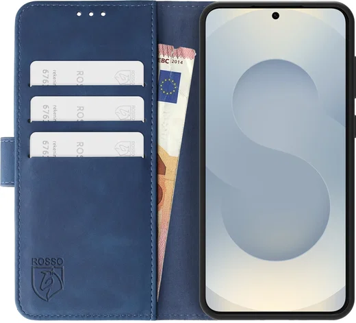 Rosso Element Samsung Galaxy S25 Hoesje Book Case Wallet Blauw afbeelding 14