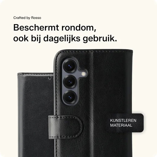 Rosso Element Samsung Galaxy S25 Plus Hoesje Book Case Wallet Zwart afbeelding 3