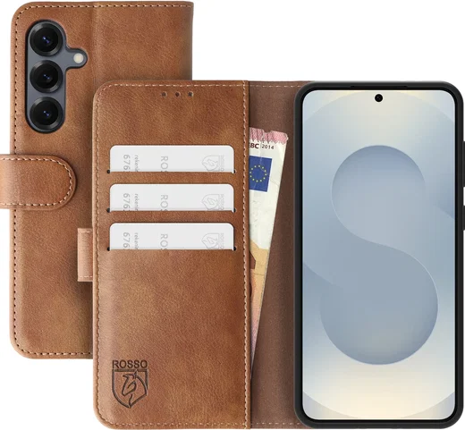 Rosso Element Samsung Galaxy S25 Plus Hoesje Book Case Wallet Bruin afbeelding 1