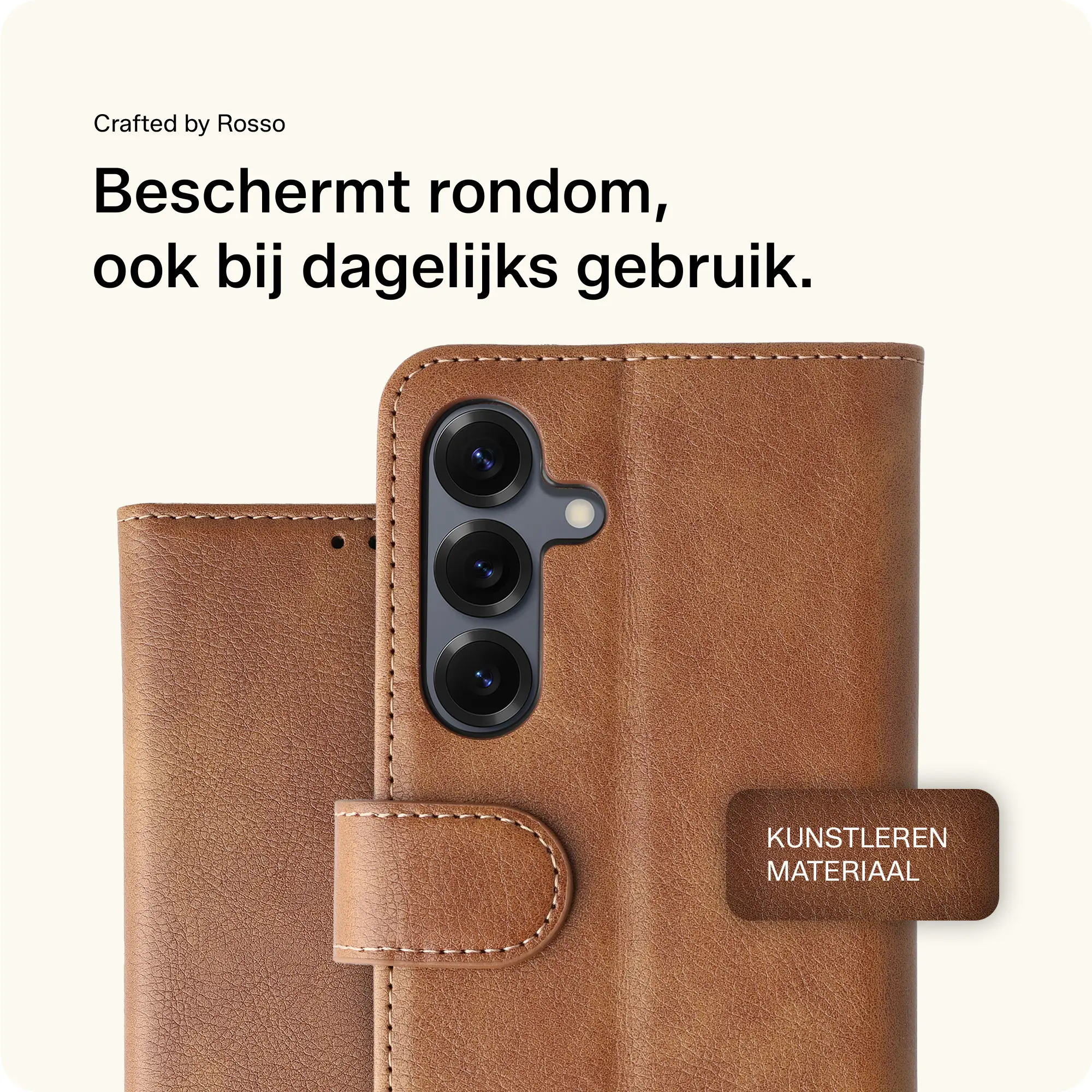 Rosso Element Samsung Galaxy S25 Plus Hoesje Book Case Wallet Bruin afbeelding 3