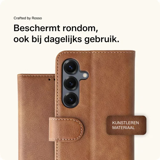 Rosso Element Samsung Galaxy S25 Plus Hoesje Book Case Wallet Bruin afbeelding 3