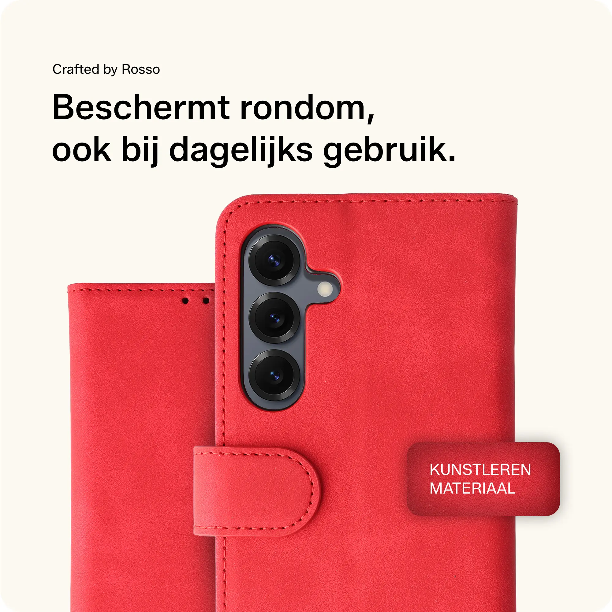 Rosso Element Samsung Galaxy S25 Plus Hoesje Book Case Wallet Rood afbeelding 3