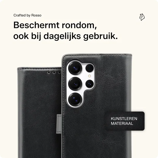 Rosso Element Samsung Galaxy S25 Ultra Hoesje Book Case Wallet Zwart afbeelding 8
