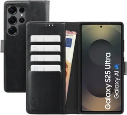 Rosso Element Samsung Galaxy S25 Ultra Hoesje Book Case Wallet Zwart afbeelding