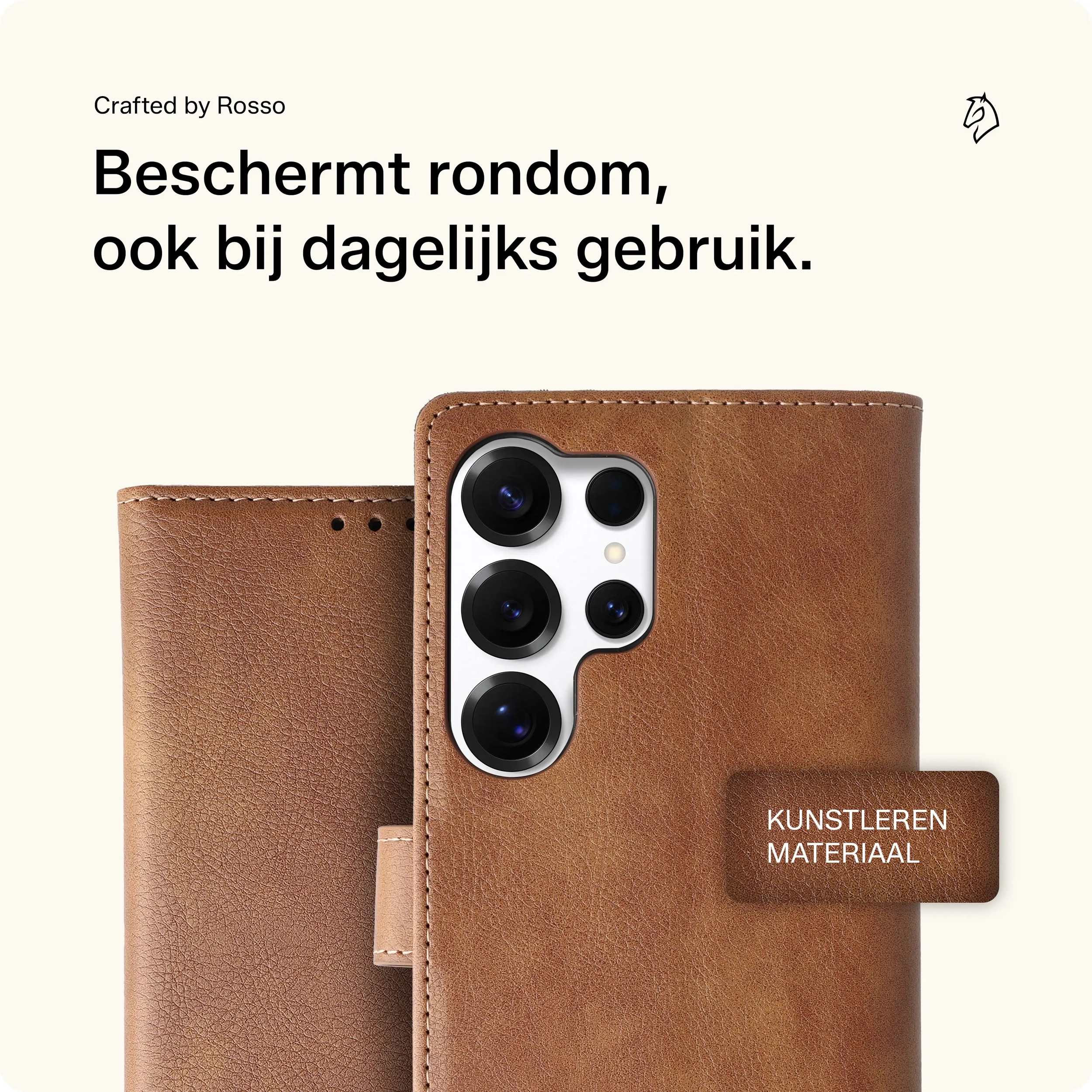 Rosso Element Samsung Galaxy S25 Ultra Hoesje Book Case Wallet Bruin afbeelding 8