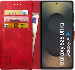 Rosso Element Samsung Galaxy S25 Ultra Hoesje Book Case Wallet Rood afbeelding