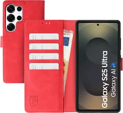 Rosso Element Samsung Galaxy S25 Ultra Hoesje Book Case Wallet Rood afbeelding