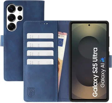 Rosso Element Samsung Galaxy S25 Ultra Hoesje Book Case Wallet Blauw