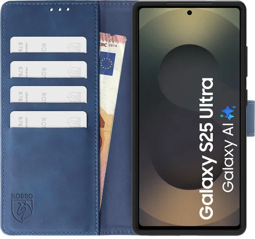 Rosso Element Samsung Galaxy S25 Ultra Hoesje Book Case Wallet Blauw afbeelding 11